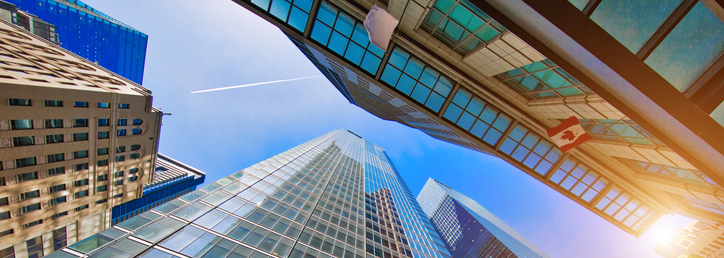 ARAG Canada Banner Skyscrapers with Canada flag