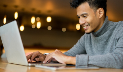 man on computer 