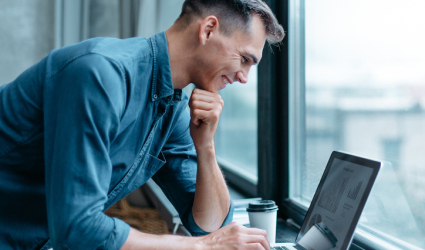 man on laptop