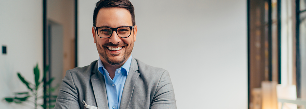 business man smiling